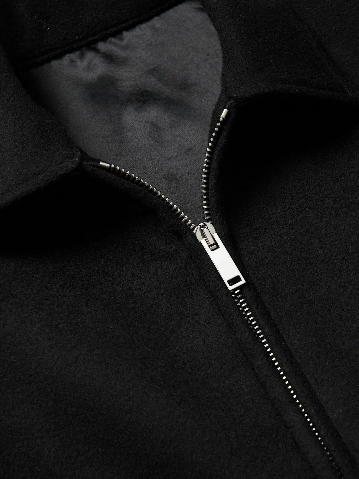 CHERRY LA LogoEmbroidered WoolBlend Felt Jacket Black CHERRY LA