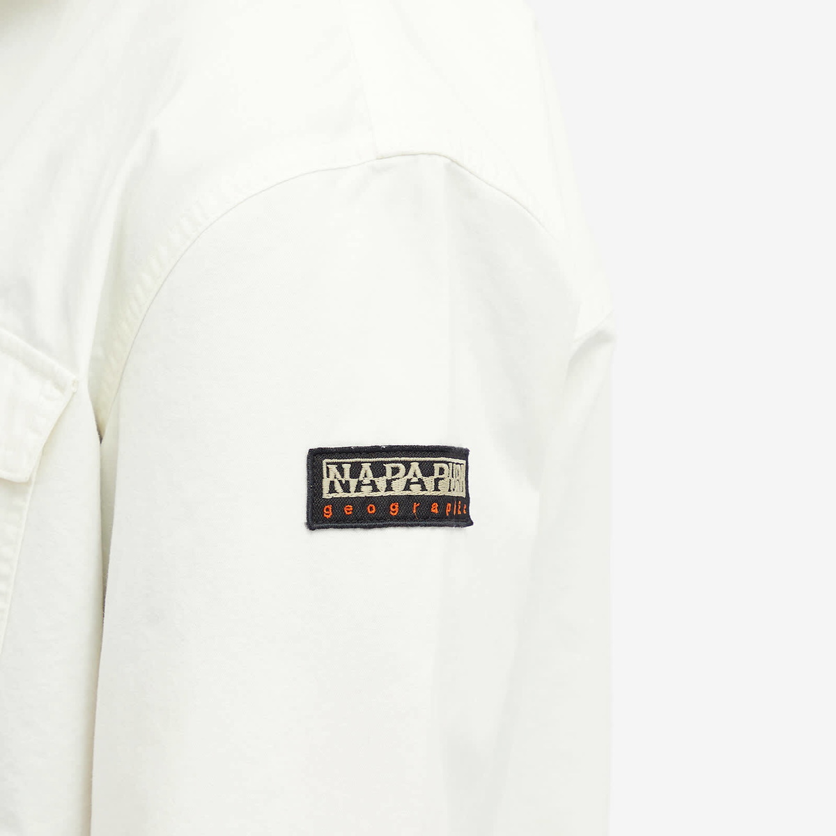 Napapijri Women's Twill Pocket Shirt in White Whisper