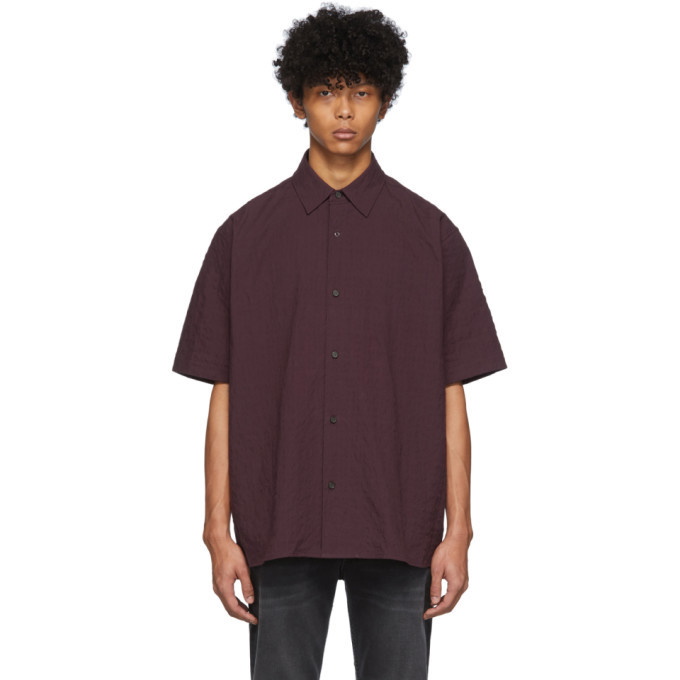 Photo: Acne Studios Burgundy Shepton Short Sleeve Shirt