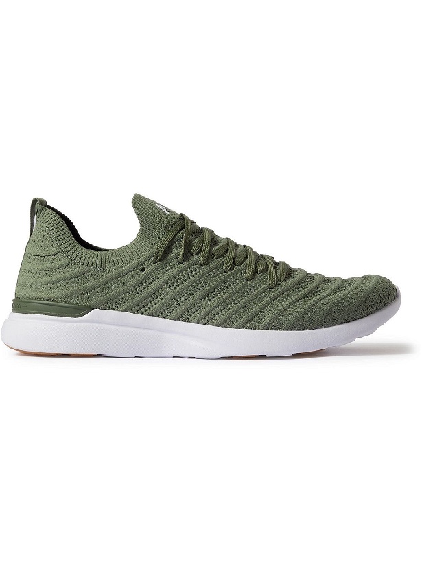 Photo: APL Athletic Propulsion Labs - TechLoom Wave Running Sneakers - Green