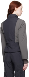 Paloma Wool Navy & Gray Nia Puffer Jacket