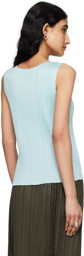 PLEATS PLEASE ISSEY MIYAKE Blue Monthly Colors March Tank Top