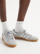 adidas Originals - Munchen Leather-Trimmed Suede Sneakers - Gray