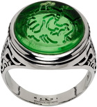 Marni Silver & Green Signet Ring