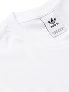 ADIDAS ORIGINALS - Logo-Embroidered Cotton-Jersey T-Shirt - White