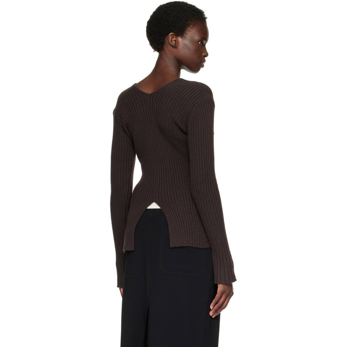 Proenza Schouler Brown Valeria Cardigan