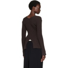 Proenza Schouler Brown Valeria Cardigan
