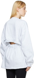 Birrot Gray Back Open Sweatshirt