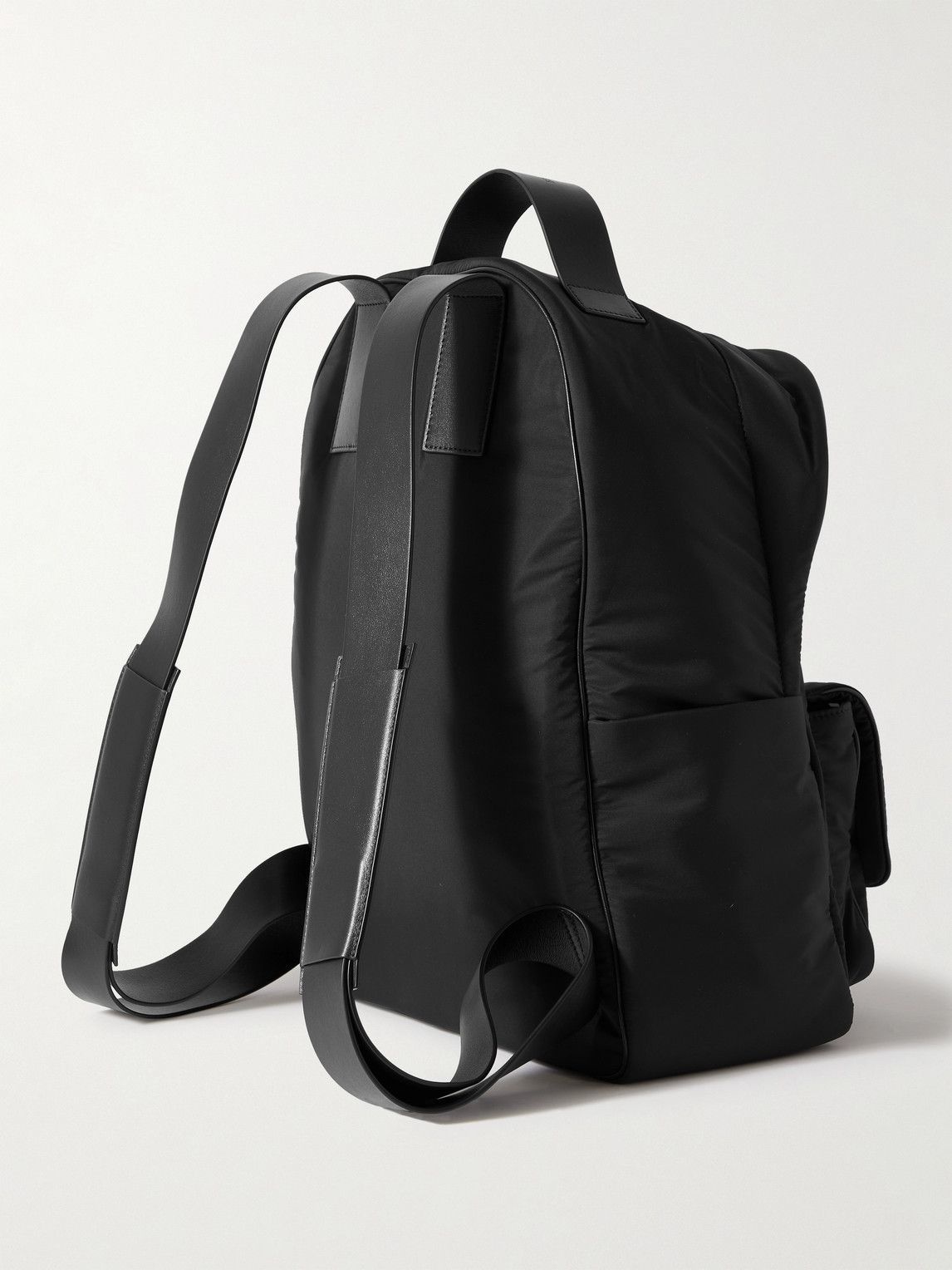 Fear of God - Logo-Appliquéd Leather-Trimmed Shell Backpack - Black ...