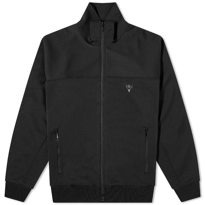 Photo: South2 West8 Men's Poly Smooth Trainer Track Jacket in Black