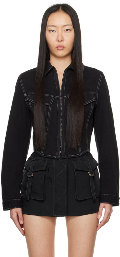 Photo: Dion Lee Black Corset Denim Jacket