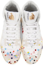 Lanvin White Gallery Dept. Edition Leather Mid Sneakers