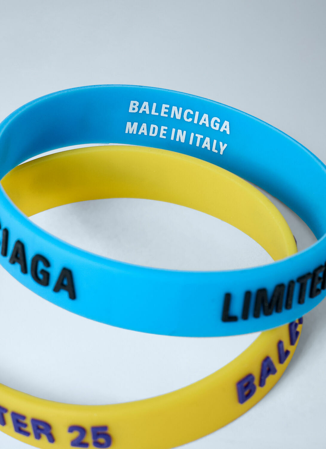 Balenciaga Set Of Three Logo Print Bracelets