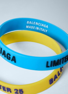 Balenciaga Set Of Three Logo Print Bracelets