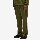 Needles Men's Poly Smooth Narrow Track Pants in Olive