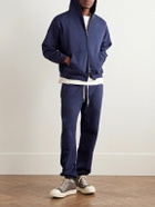 John Elliott - Frances Cotton-Jersey Zip-Up Hoodie - Blue