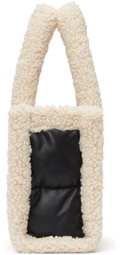 Stand Studio Black & Off-White Quilted Small Liz Tote