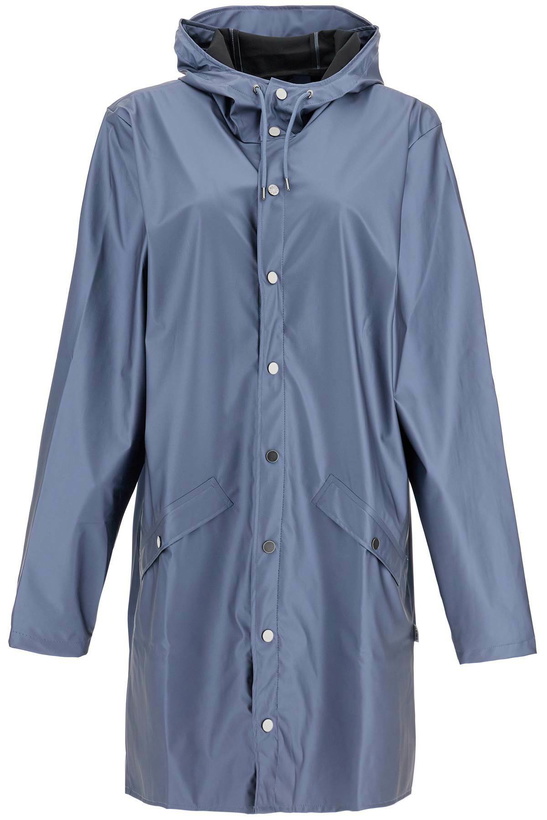 Photo: RAINS unisex long rain jacket Blue