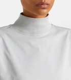 Alaïa Cropped cotton jersey T-shirt