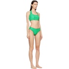 Sherris Green Ruffle One Strap Bikini