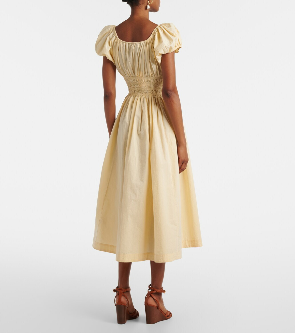Dôen Quinn cotton poplin midi dress