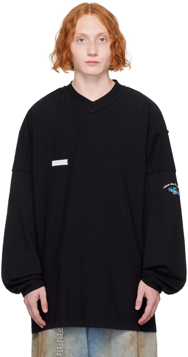 VETEMENTS ヴェトモン inside out Tシャツ ロンT L VETEMENTS Black 'Limited Edition' Inside Out Long Sleeve T-Shirt