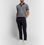Incotex - Slim-Fit Birdseye Cotton Polo Shirt - Blue