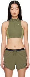 Nike Green Air Swoosh Sports Bra