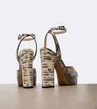 Fendi After 9 snake-effect leather platform sandals