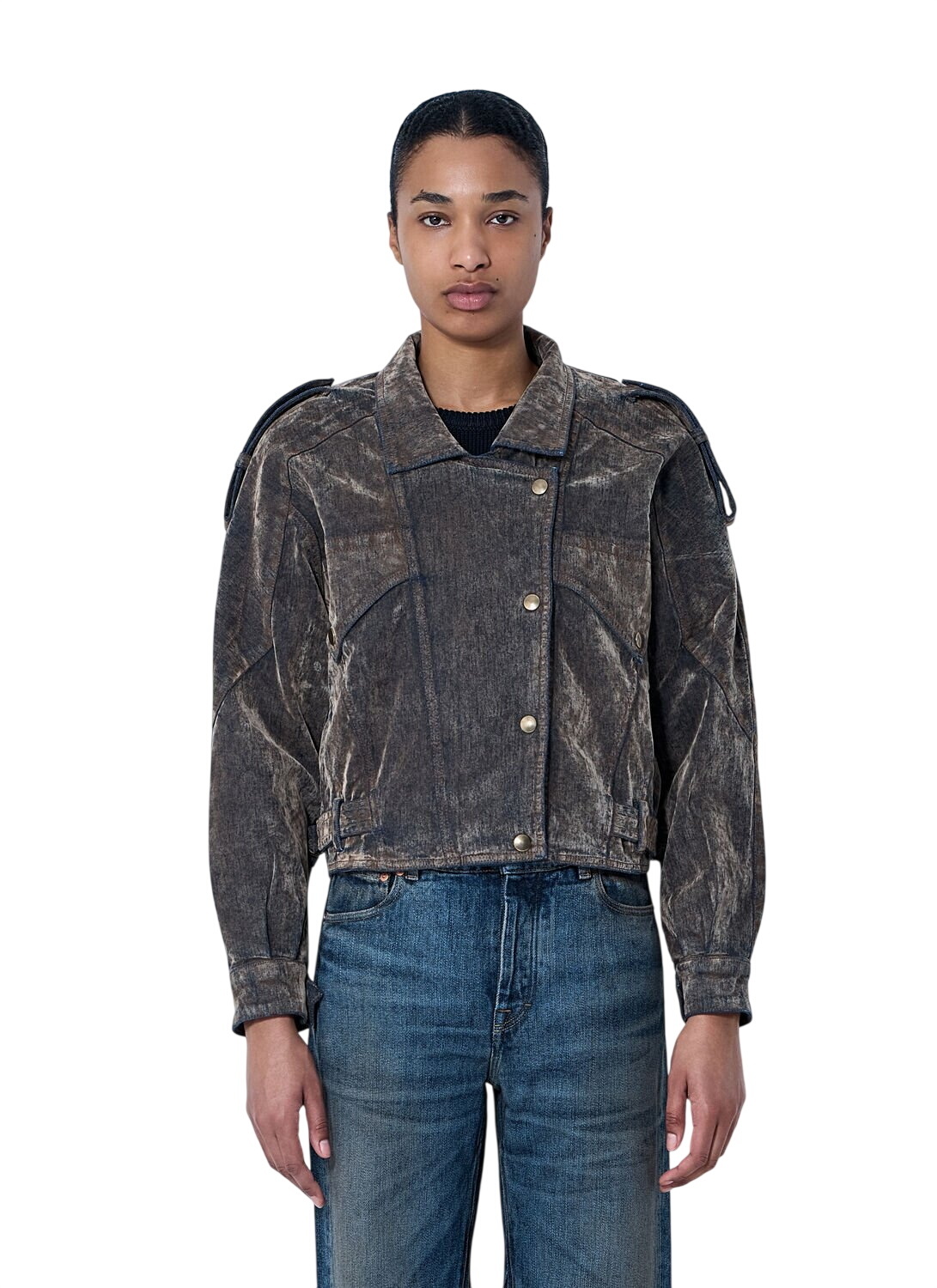 Calvin Klein 205W39NYC Black Denim Dennis Hopper Jacket Calvin