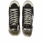 Golden Goose Men's Francy Suede Hi-Top Sneakers in Black/Silver/White Black