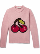 Our Legacy - Sonar Cherry-Intarsia Wool-Blend Sweater - Pink