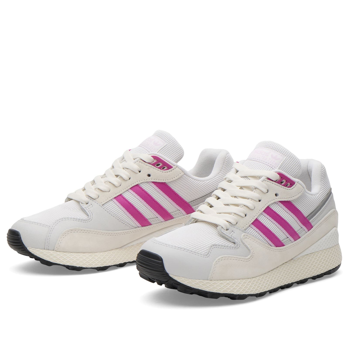 Adidas Men's Oregon Ultra Tech Sneaker in Cloud White/Semi Lucid Fuchsia/Orchid Fusion