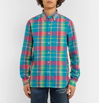 Beams Plus - Button-Down Collar Checked Cotton Shirt - Blue