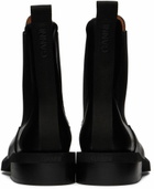 GANNI Black Square Toe Chelsea Boots