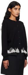 McQueen Black Cobweb Lace Cardigan