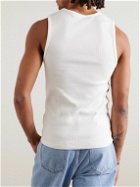 Amomento - Slim-Fit Ribbed Stretch-Jersey Tank Top - White