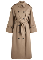 BY Malene Birger Alanis Stretch-cotton Trench Coat Light Brown