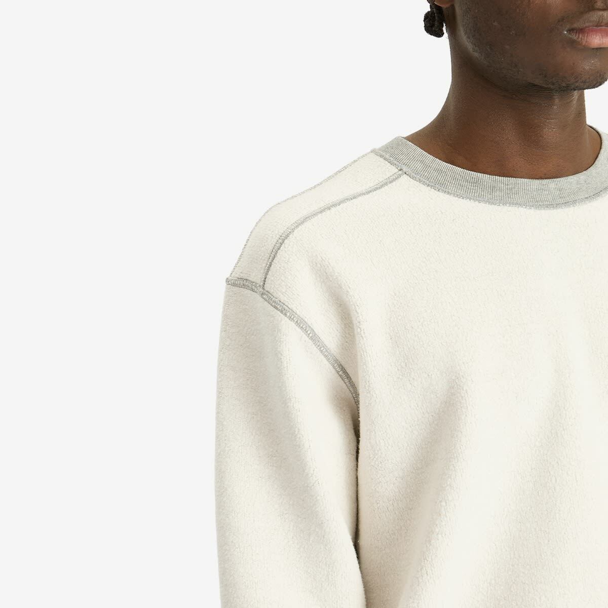 Lady White Co. Men's Mini Crewneck Sweatshirt in Reverse Heather Grey