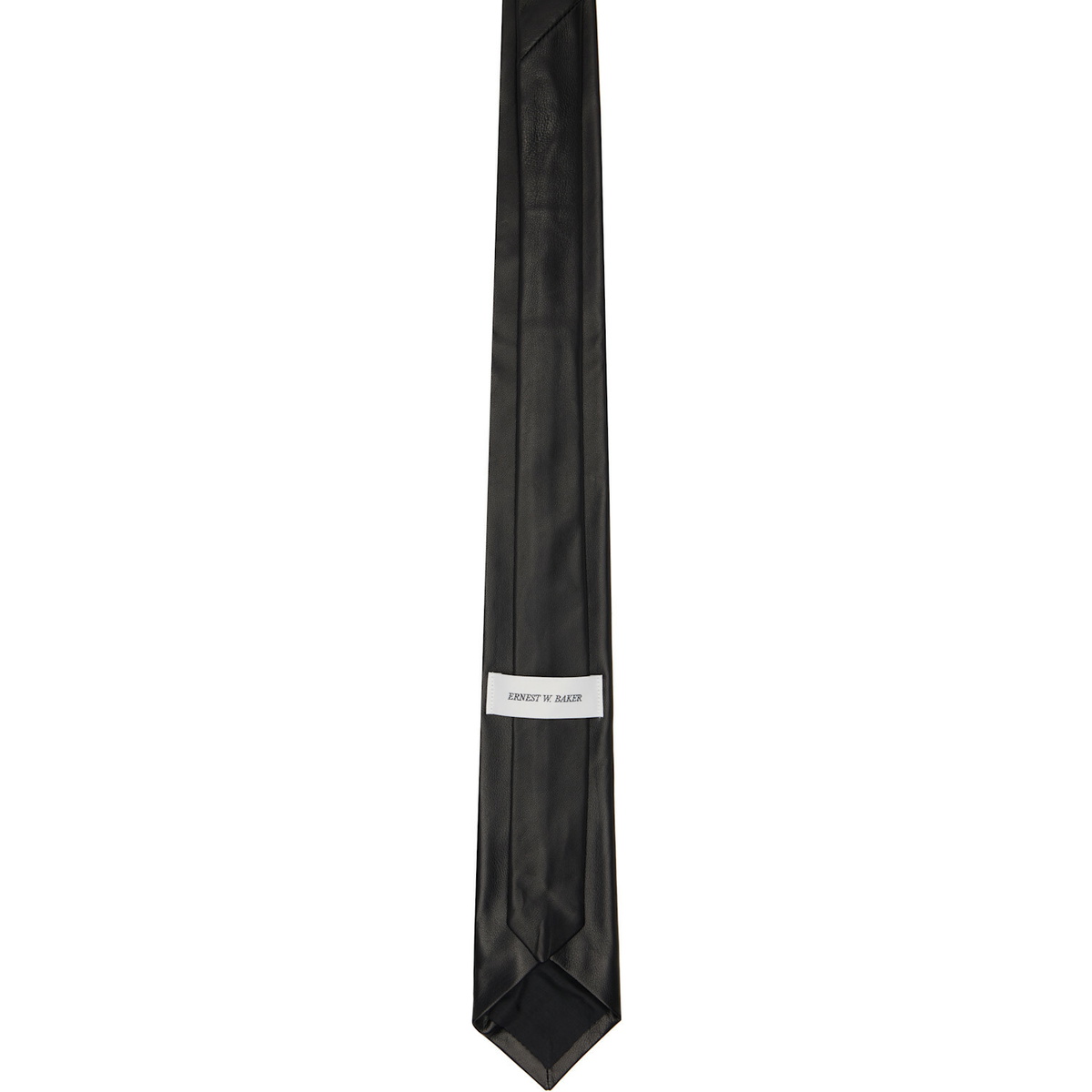 Ernest W. Baker Black Leather Tie