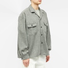 s.k manor hill Men's Park Overshirt in Grey Wool