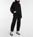 Toteme Leather-trimmed suede sneakers