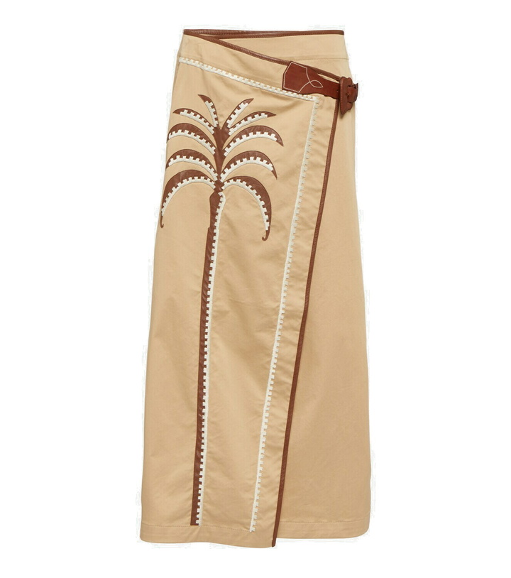 Photo: Johanna Ortiz Belted cotton-blend wrap skirt