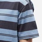 Arpenteur Men's Match Rugby Stripe T-Shirt in Midnight Blue/Sax