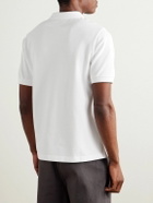 Noah - Iris Embroidered Cotton-Piqué Polo Shirt - White