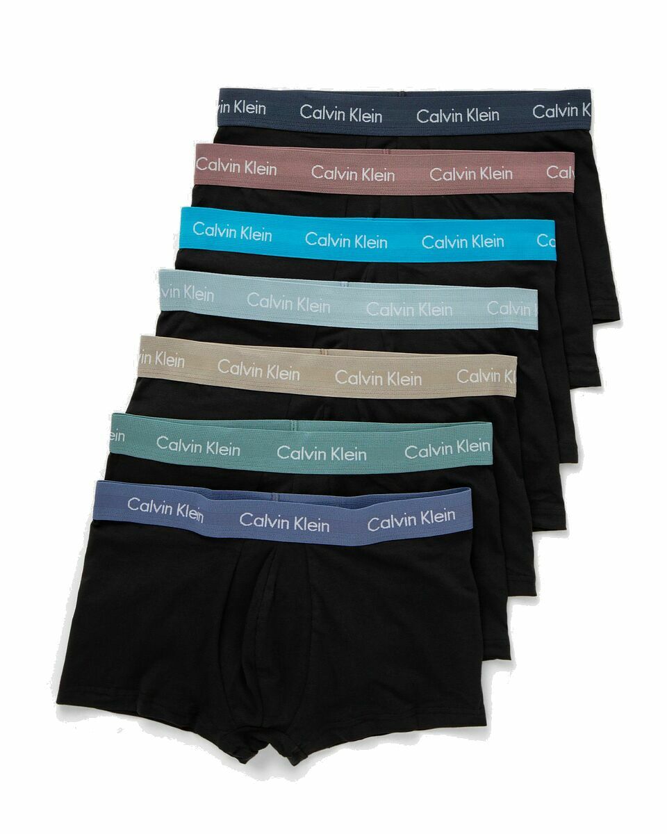 Photo: Calvin Klein Underwear Cotton Stretch Low Rise Trunk Low Rise Trunk 7 Pack Black - Mens - Boxers & Briefs