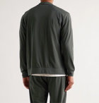 Hugo Boss - Piped Logo-Embroidered Stretch-Cotton Jersey Track Jacket - Green