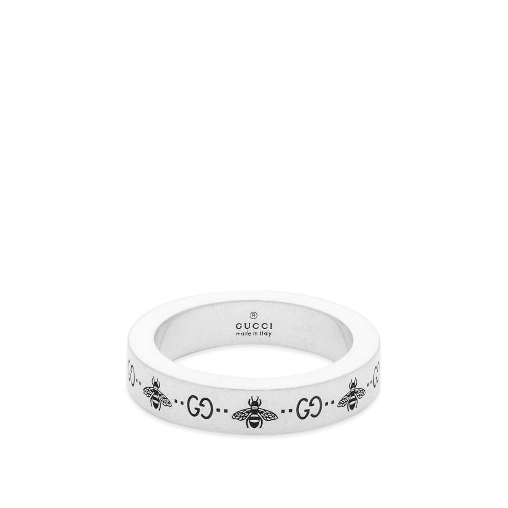 Gucci Women's Jewellery Bee Motif Ring S in Silver Gucci