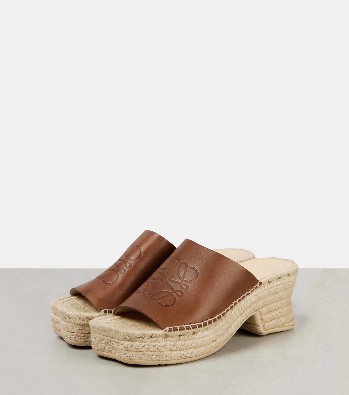 Loewe Paula's Ibiza Petal 80 leather espadrille wedges