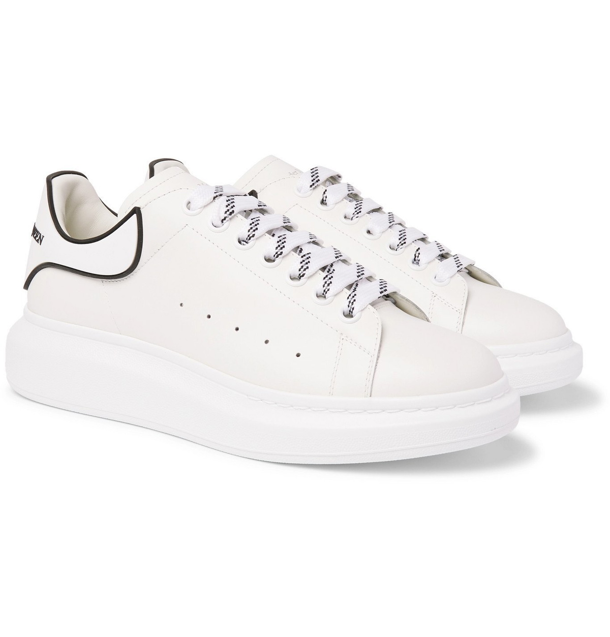 Alexander - Exaggerated-Sole Rubber-Trimmed Leather - White Alexander